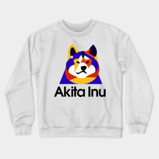 Akita Inu Vibrant Dog Owner Vintage 1970s Retro Akita Inu Crewneck Sweatshirt